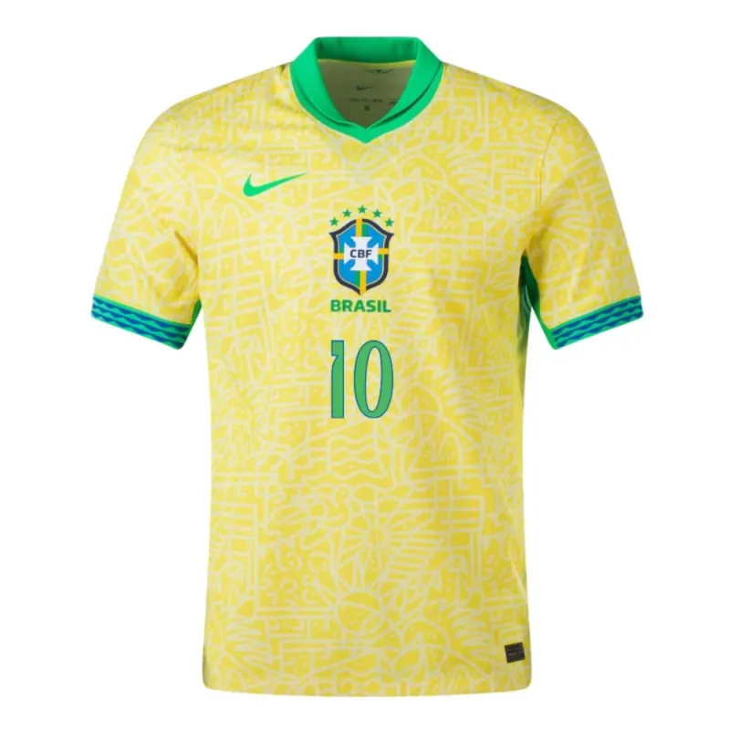 Neymar, Brazil 2024/25 Home Jersey, Fan Edition, Yellow