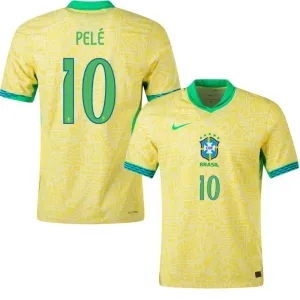 Pelé, Brazil 2024/25 Home Jersey, Fan Edition, Yellow