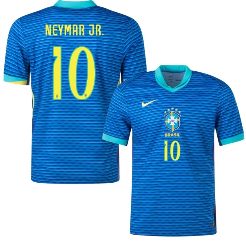 Neymar Jr., Brasilien Auswärts-Trikot 2024/25, Fanausgabe, Blau