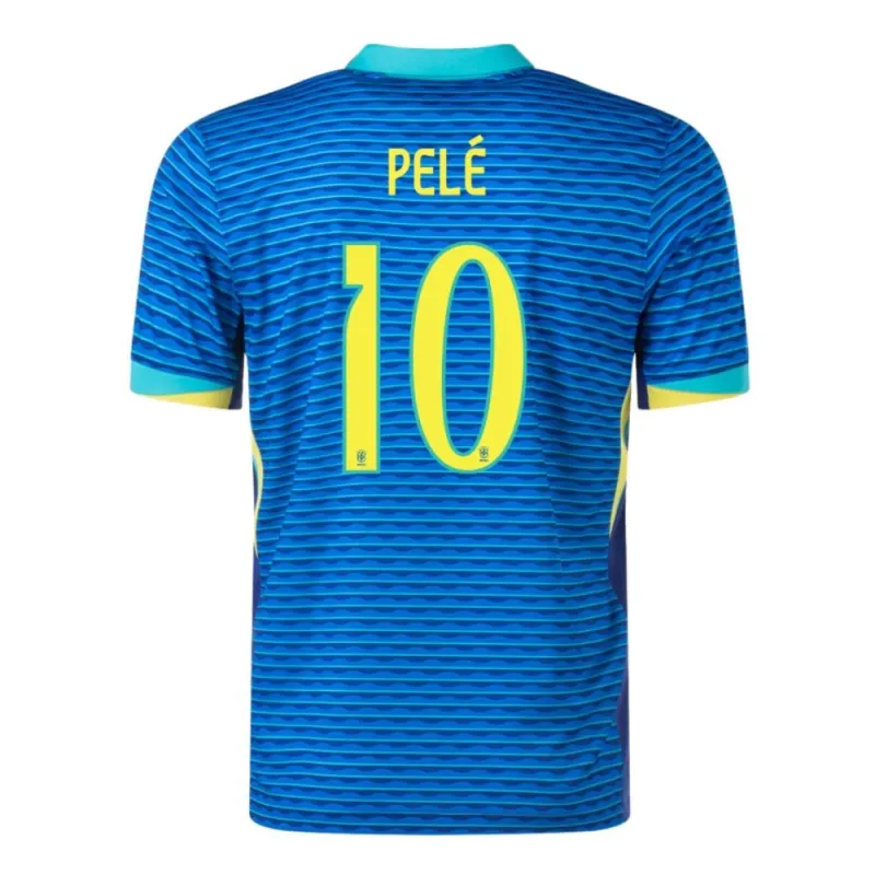 Pelé, Brazil 2024/25 Away Jersey, Fan Version, Blue