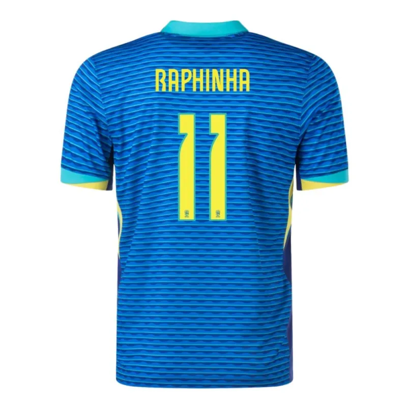 Raphinha, Brasilien Auswärts-Trikot 2024/25, Fanausgabe, Blau