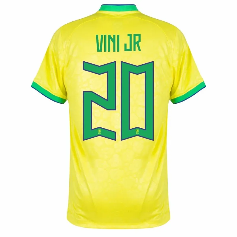 VINI JR, Brasilien 2022 Weltmeisterschaft Heimfans-Trikot (Gelb)