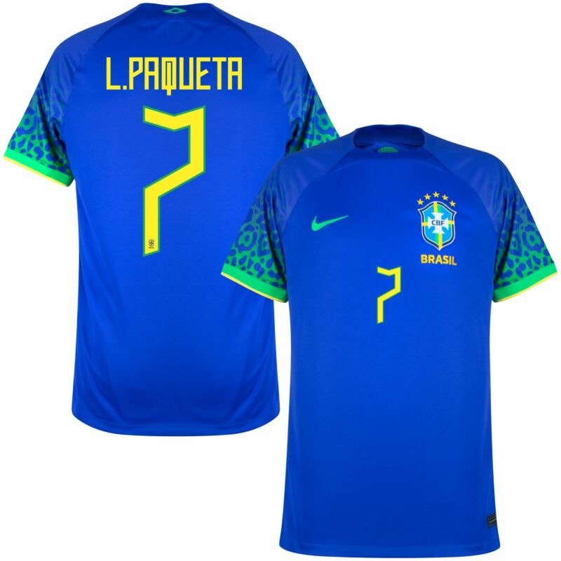 L. Paqueta, Brazil 2022 World Cup Away Jersey (Blue)