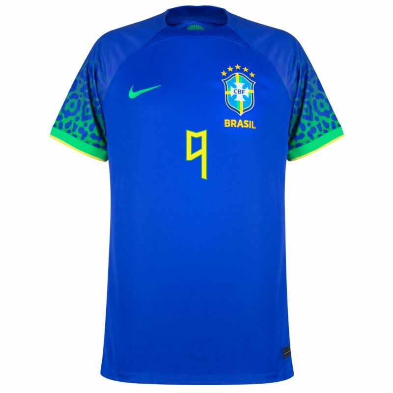 G. Jesus, Brazil 2022 World Cup Away Fan Jersey (Blue)
