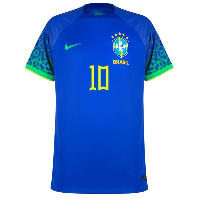 Maglia fuori casa Neymar Jr Brasile Copa del Mondo 2022 - Blu
