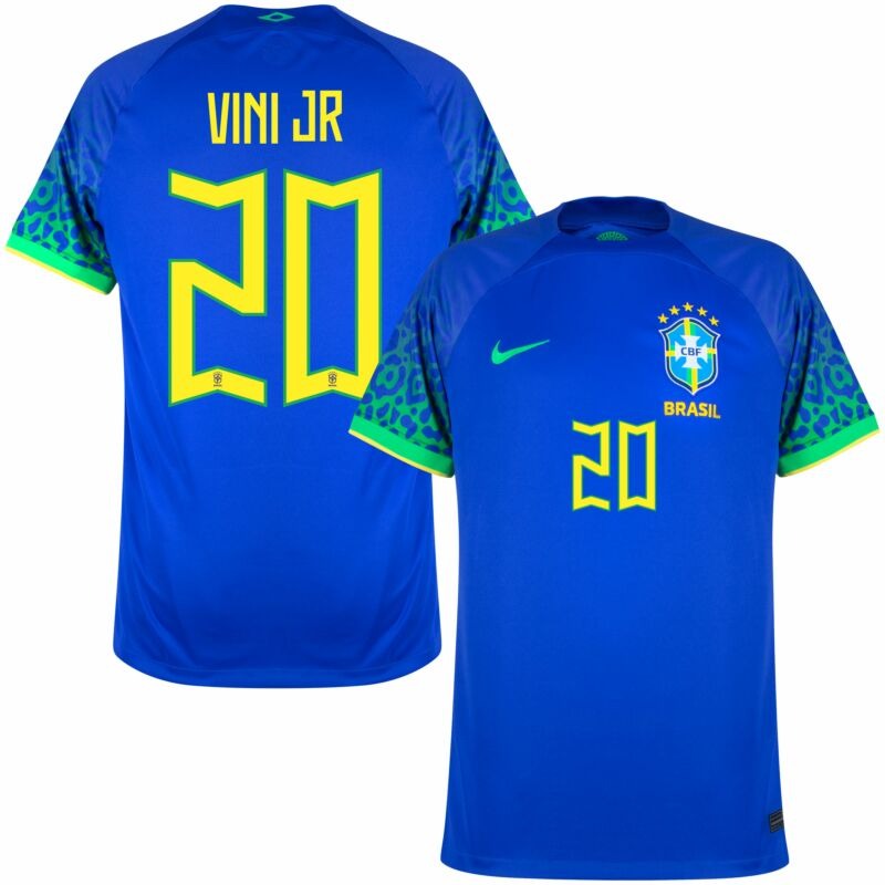 Vini Jr, Brazil 2022 World Cup Away Fan Jersey (Blue)