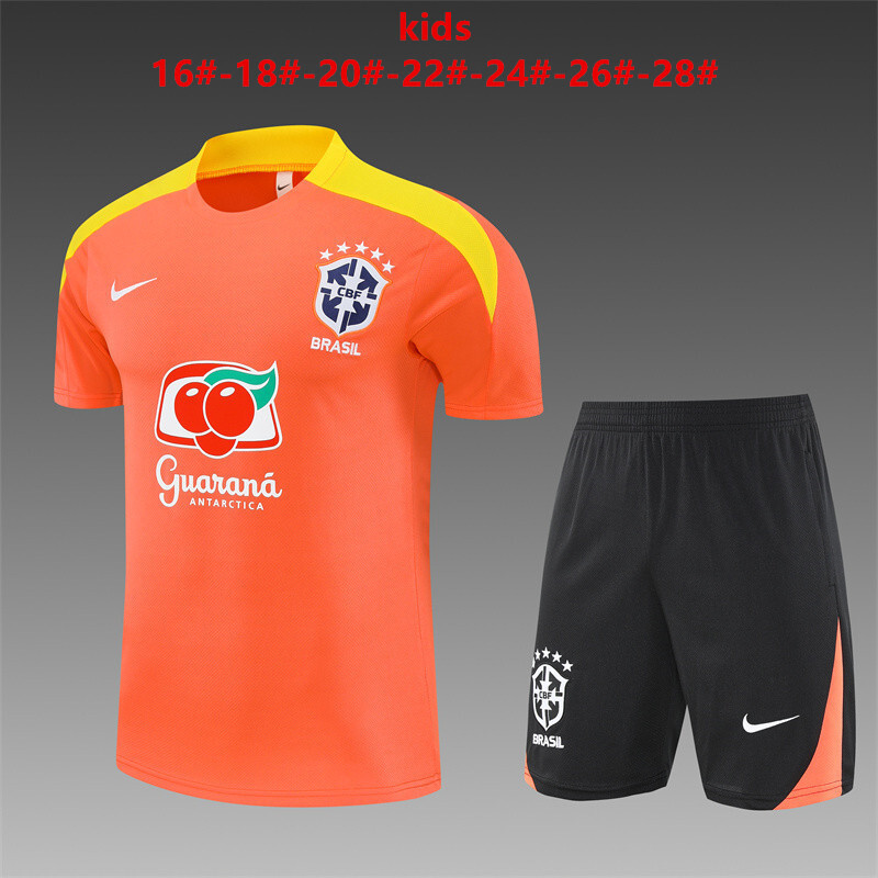 Brazil 2025/26 Kinder Trainingsanzug Orange