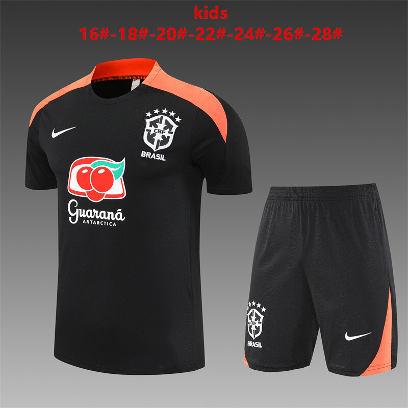 Brazil 2025/26 Kinder Trainingsanzug schwarz