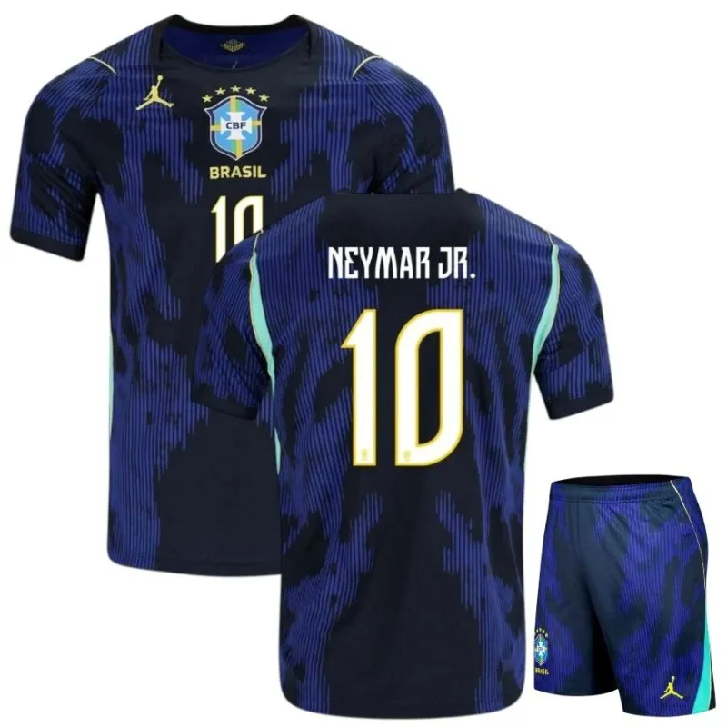 Brasilien NEYMAR JR 2026/27 Kinder Auswärtsset Blau