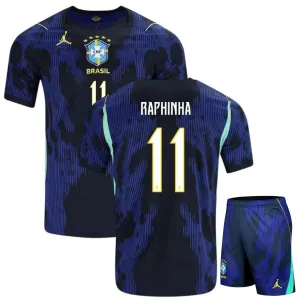 Brazil RAPHINHA 2026/27 Kids Away Set Blue