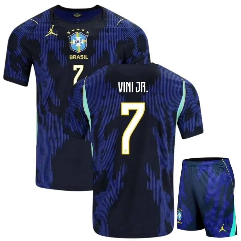 Brazil VINI JR 2026/27 Kids Away Set Blue