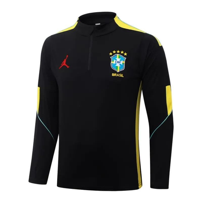 Conjunto Chándal Brasil 2026/27 Negro Amarillo