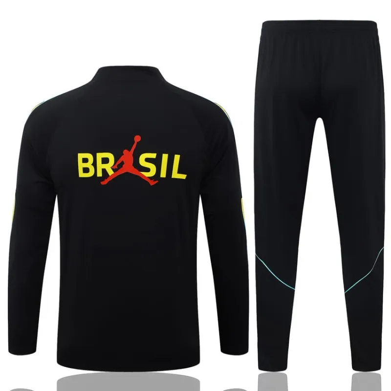 Conjunto Chándal Brasil 2026/27 Negro Amarillo