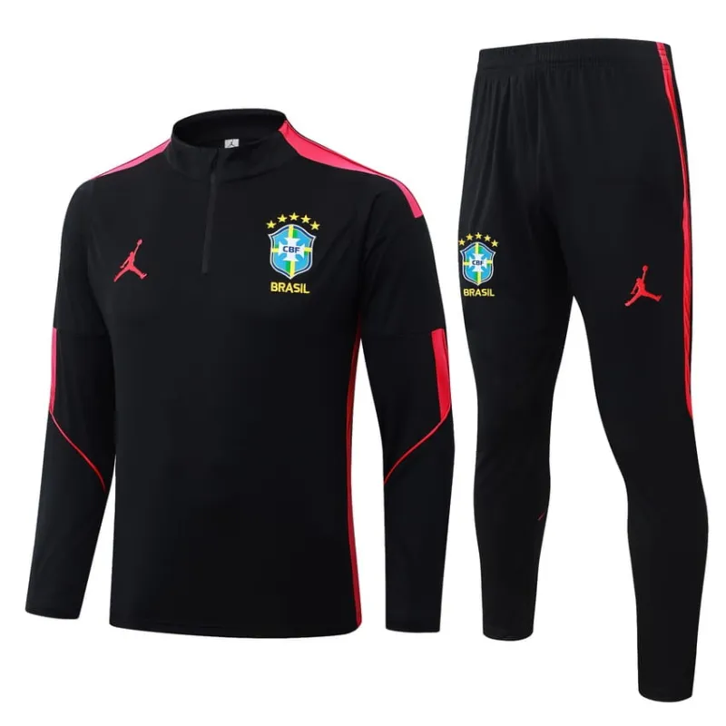 Conjunto Chándal Brasil 2026/27 Negro Rojo