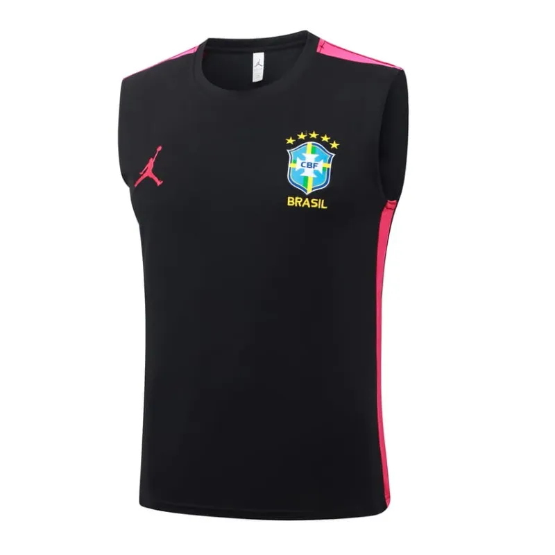 Canotta Allenamento Kit Brasile 2026/27 Nero Rosso