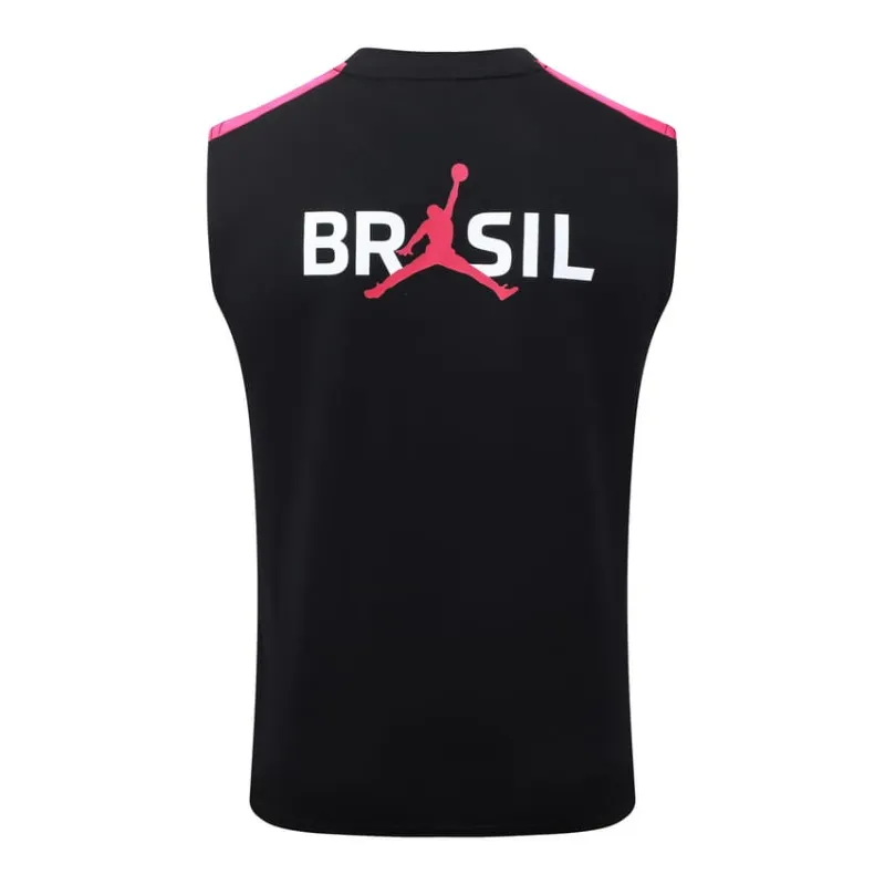 Canotta Allenamento Kit Brasile 2026/27 Nero Rosso