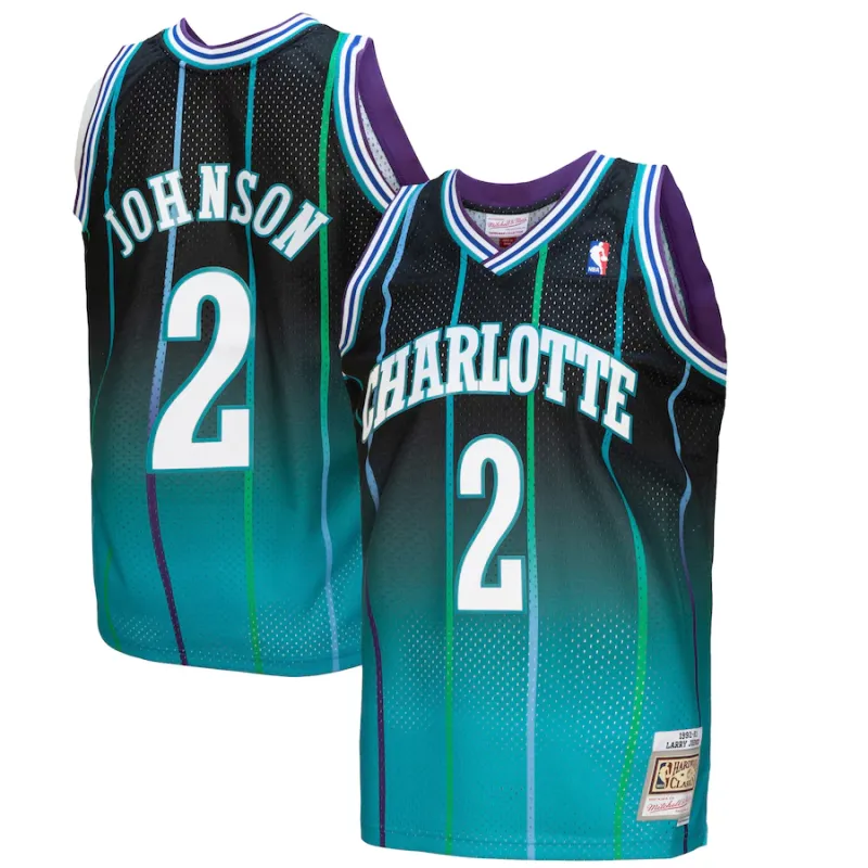 Canotta Basket Larry Johnson Charlotte Hornets 1992/93 Mitchell & Ness Retro