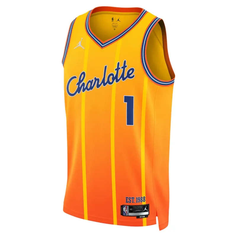 Charlotte Hornets LaMelo Ball 2025/26 Swingman Jersey - City Edition - Orange