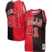 Dennis Rodman Chicago Bulls Mitchell & Ness Hardwood Classics 1995/96 Split Swingman Jersey