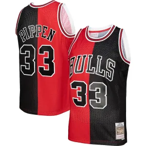 Scottie Pippen Chicago Bulls Mitchell & Ness Hardwood Classics 1997/98 Split Swingman Jersey - Red/Black
