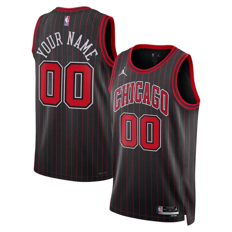 Chicago Bulls 2025/26 Unisex Swingman Custom Jersey - Statement Edition - Black