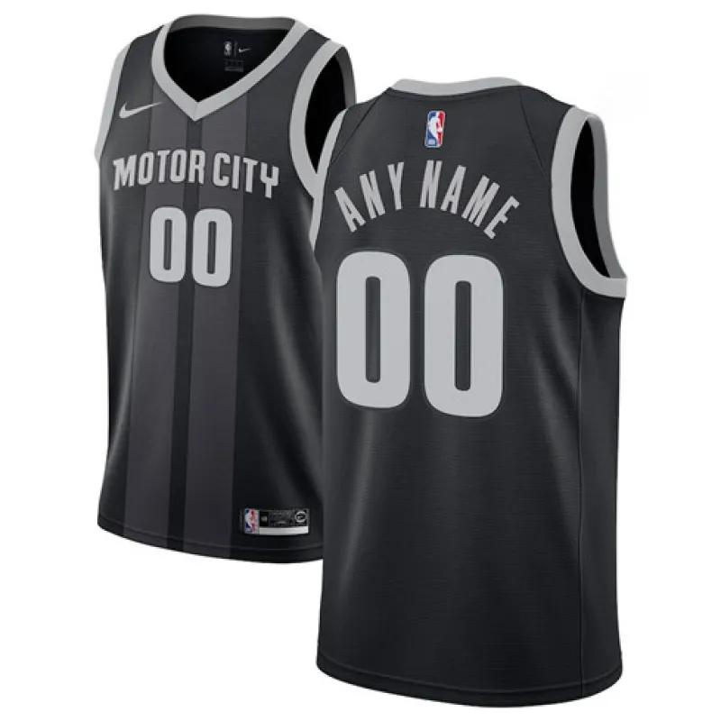 Customized style, Detroit Pistons, 2018/19 - City Edition - Black