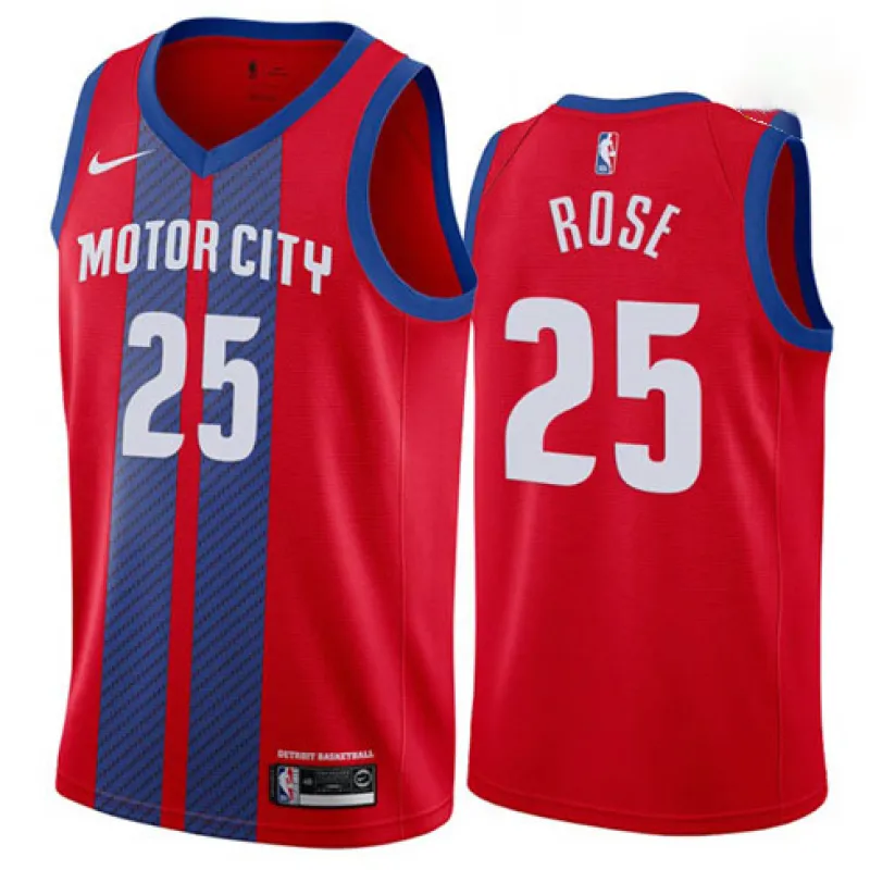 Derrick Rose, les Detroit Pistons, Saison 2019/20 - Édition Ville - Rouge