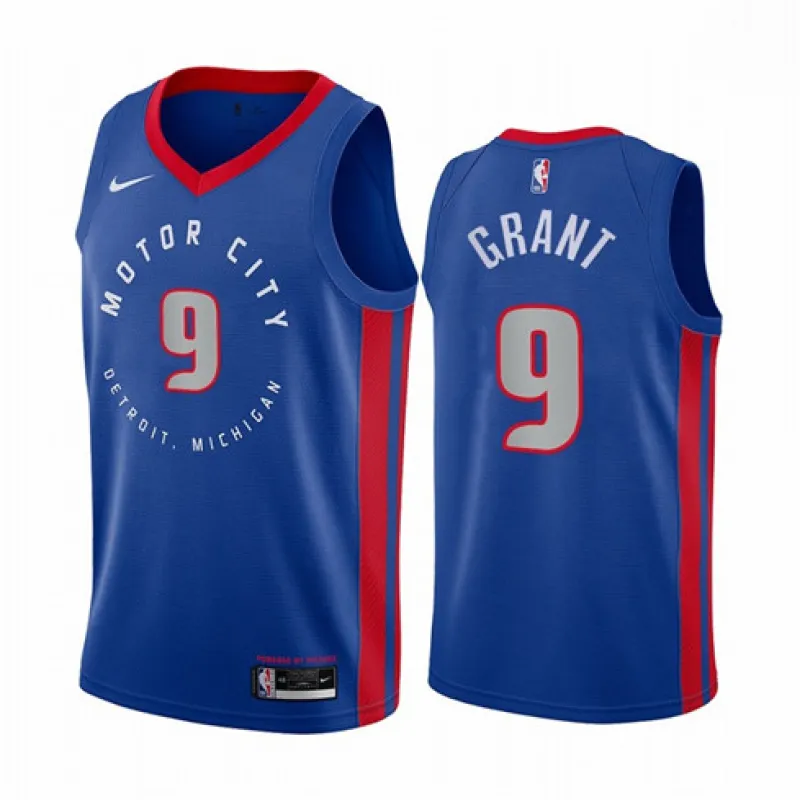 Jerami Grants Trikot, Detroit Pistons, 2020/21 - Stadtausgabe - Blau