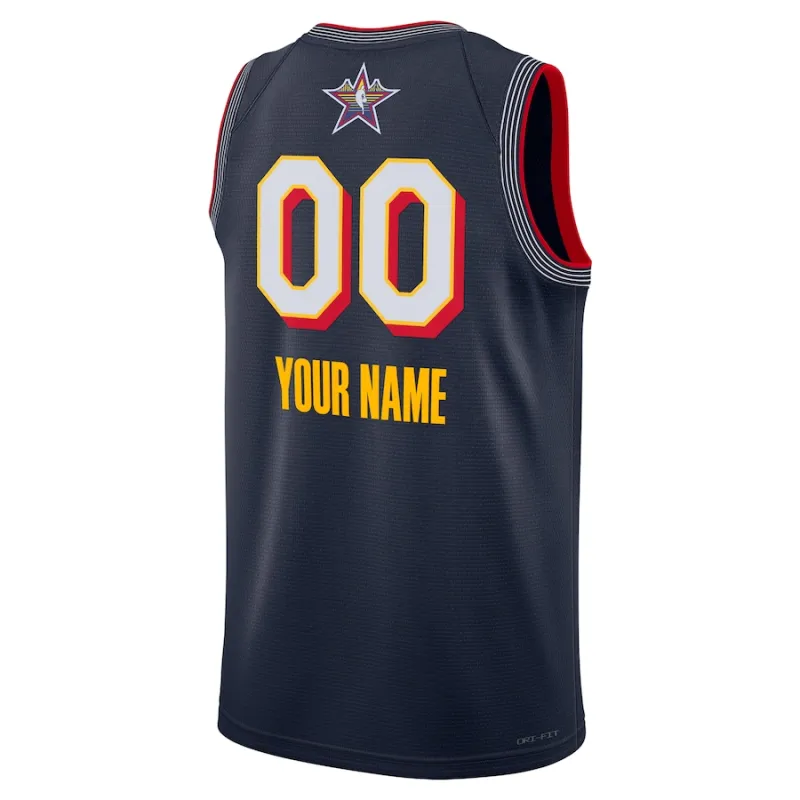 Camiseta unisex de la edición de fan del All-Star Game de la NBA 2025 de la marca Jordan - Azul marino