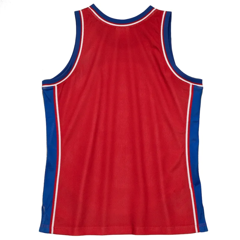 Detroit Pistons Maglia di moda Hardwood Classics Blown Out di Mitchell & Ness - Rosso