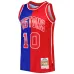 Camiseta Dennis Rodman Detroit Pistons Mitchell & Ness Hardwood Classics 1988/89 Split Swingman