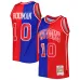 Camiseta Dennis Rodman Detroit Pistons Mitchell & Ness Hardwood Classics 1988/89 Split Swingman