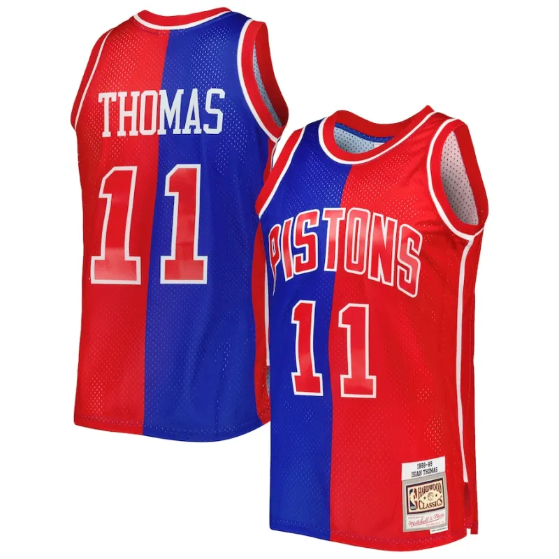 Camiseta Isiah Thomas Mitchell & Ness Retro Classic 1988/89 Split Swingman