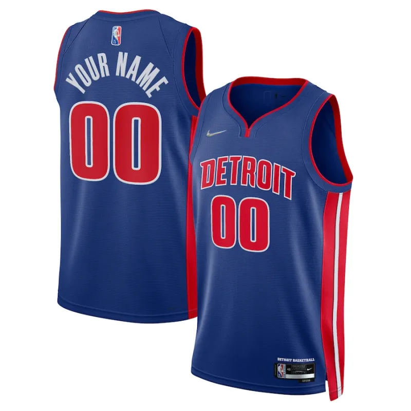 Detroit Pistons Camiseta personalizada Diamond Swingman 2021/22 - Edición Ícono - Azul
