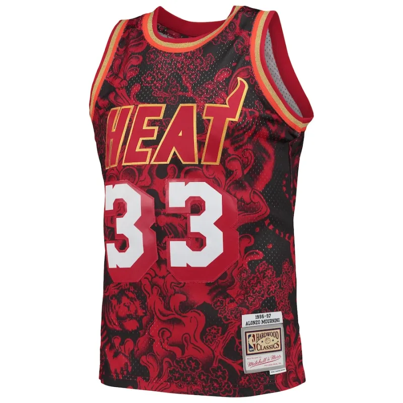 Alonzo Mourning Miami Heat Mitchell & Ness 1996/97 Hardwood Classics Lunar New Year Trikot