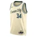Milwaukee Bucks Giannis Antetokounmpo 2025/26 Jersey - City Edition - Cream