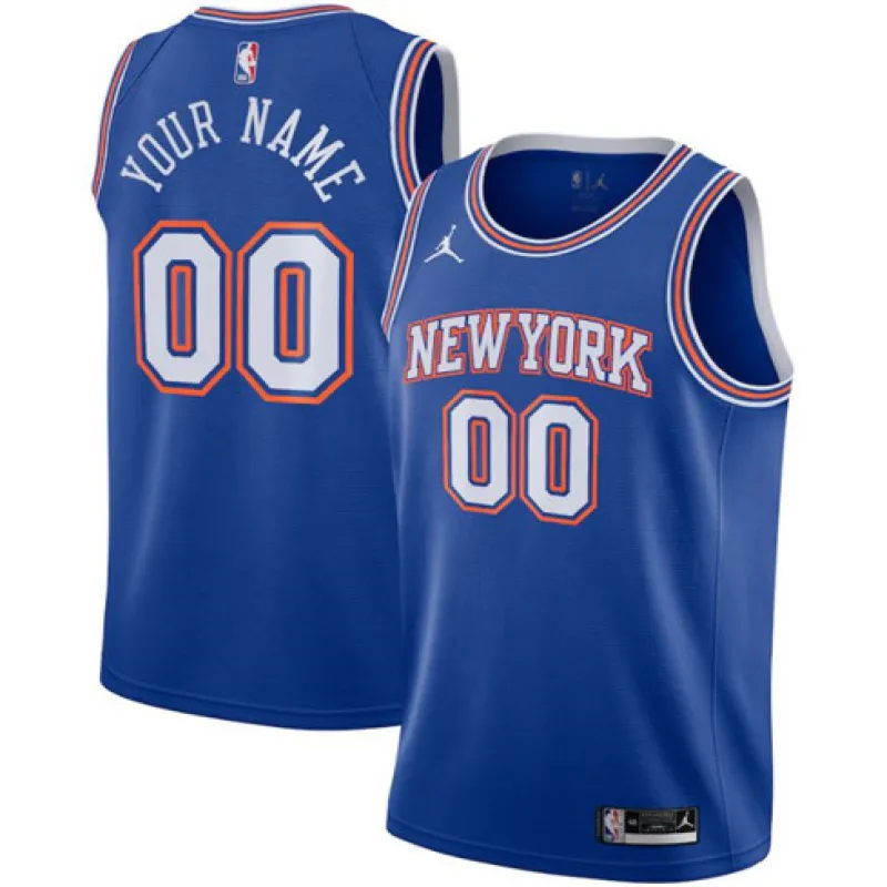 Customized Jersey, New York Knicks, 2020/21 - Statement Edition, Blue