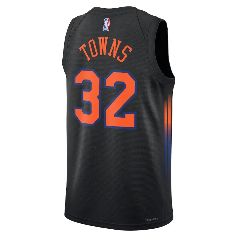 New York Knicks Towns Swingman Jersey - Personalization Edition - Black