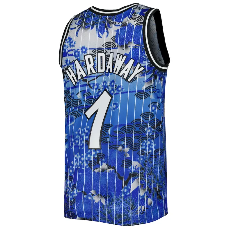 Anfernee Hardaway, Maillot de la version pour fans de la Fête du Nouvel An lunaire classique 1994/95 de Mitchell & Ness pour Orlando Magic - Bleu