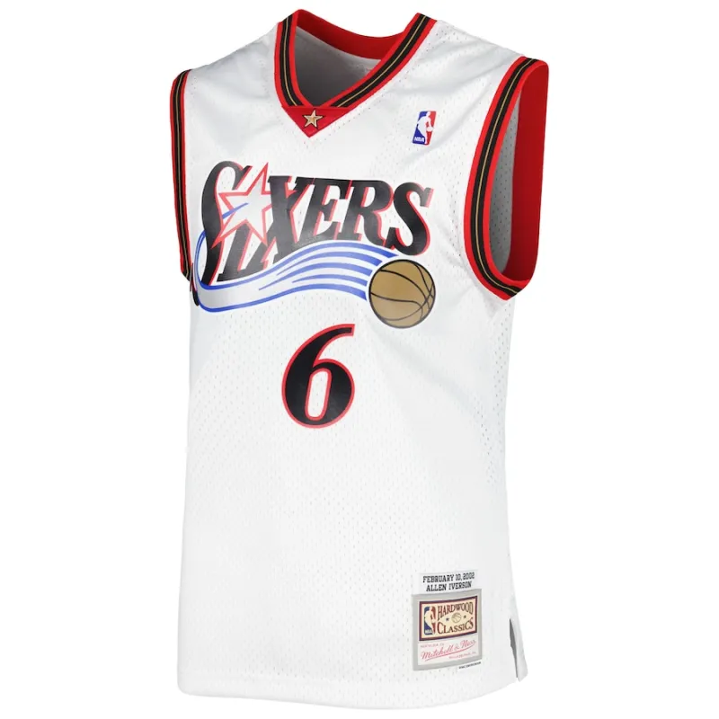 Allen Iverson Philadelphia 76ers Mitchell & Ness 2001/02 Classic Edition Swingman Jersey - White