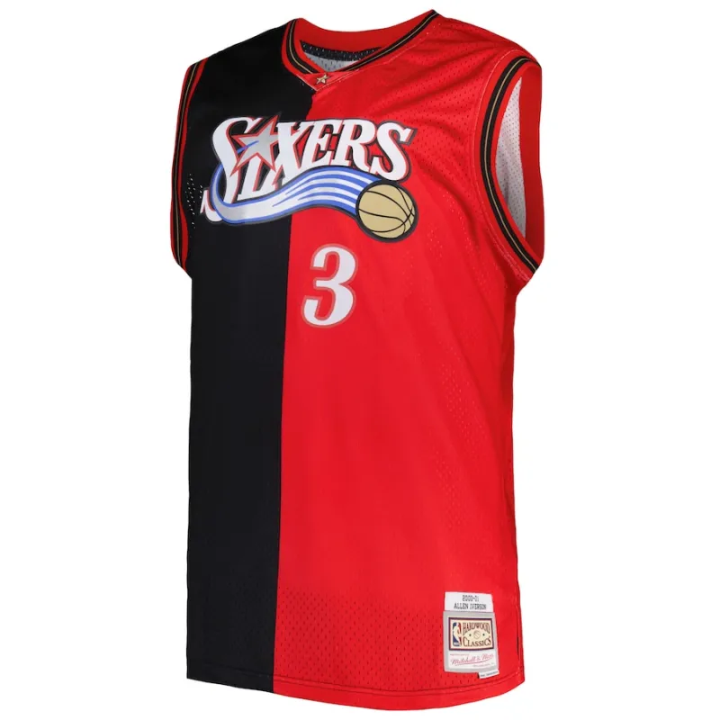Maillot Swingman Split Big & Tall Hardwood Classics Mitchell & Ness Philadelphia 76ers Allen Iverson 2000/01