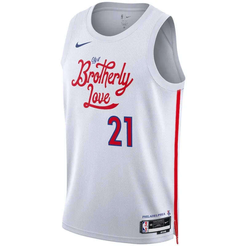 Joel Embiid Philadelphia 76ers Unisex 2022/23 Season Swingman Jersey - City Edition - White