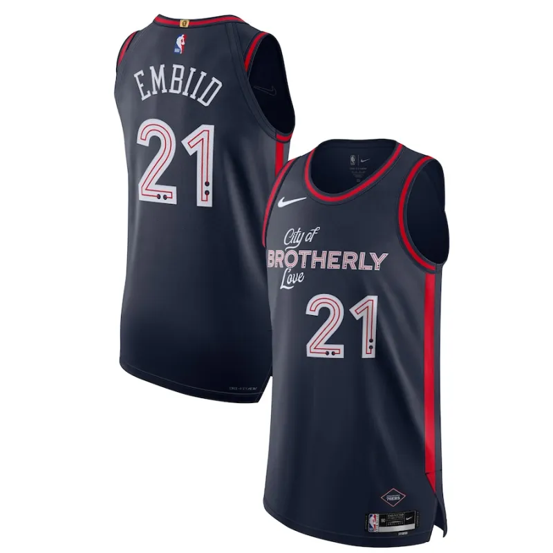 Joel Embiid Philadelphia 76ers Replica Jersey - City Edition - Navy Blue