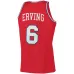 Julius Erving Philadelphia 76ers Mitchell & Ness Frauen 1982/83 Klassisches Hardwood Classics-Jersey - Rot
