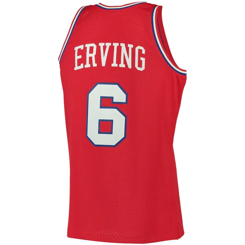 Julius Erving Philadelphia 76ers Mitchell & Ness Frauen 1982/83 Klassisches Hardwood Classics-Jersey - Rot
