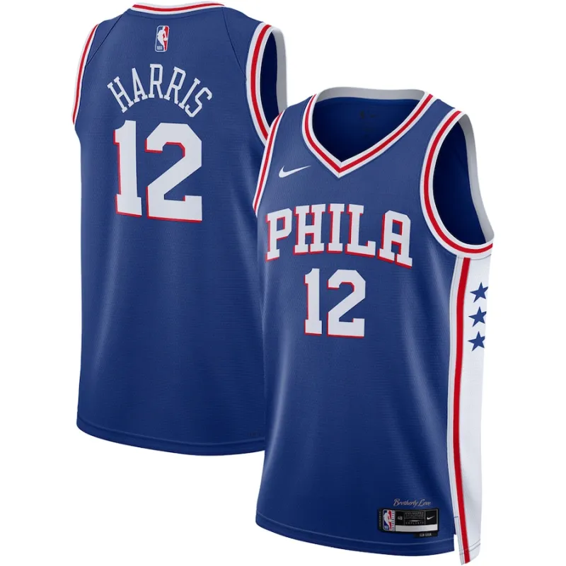 Tobias Harris Philadelphia 76ers Maglia Swingman Unisex - Edizione Icone - Blu Reale