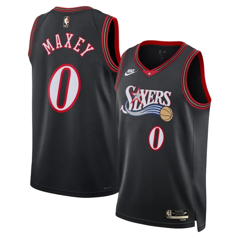 Philadelphia 76ers Tyrese Maxey Swingman Jersey - Classic Edition - Black