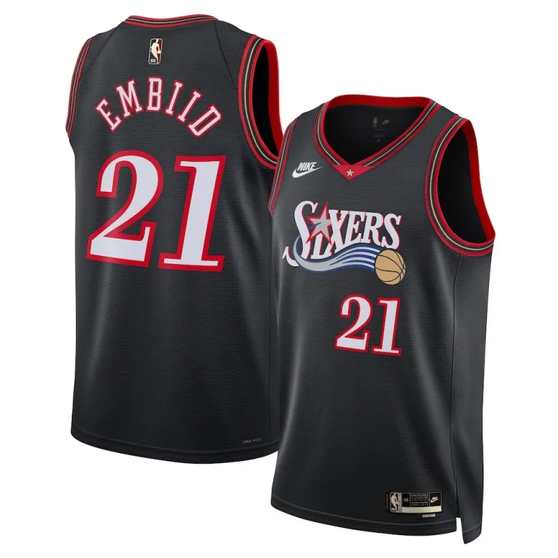 Philadelphia 76ers Joel Embiid Swingman Trikot - Classic Edition - Schwarz