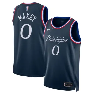 Philadelphia 76ers Tyrese Maxey 2025/26 Swingman Jersey - City Edition - Blue