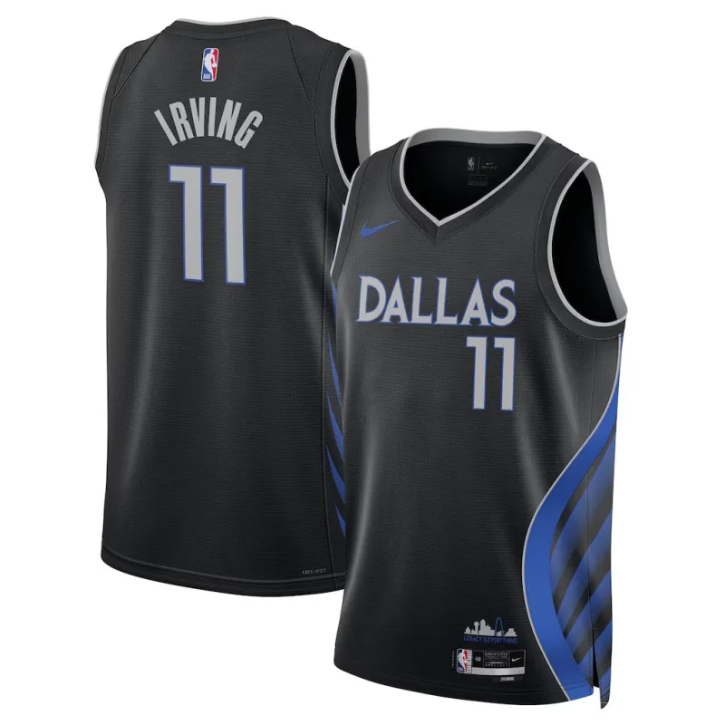 Dallas Mavericks Kyrie Irving 2025/26 Camiseta Unisex - Edición Ciudad - Negro